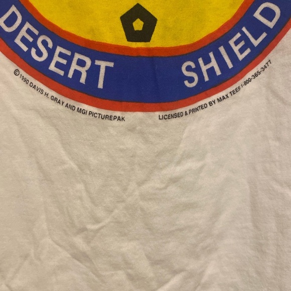 Vintage 1990 Operation Desert Shield Single Stitch Men’s Size XL Short Sleeve T - Picture 3 of 6